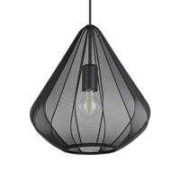 EGLO Dolwen Hanglamp - E27 - Ø 33,5 cm - Zwart - Textiel - thumbnail