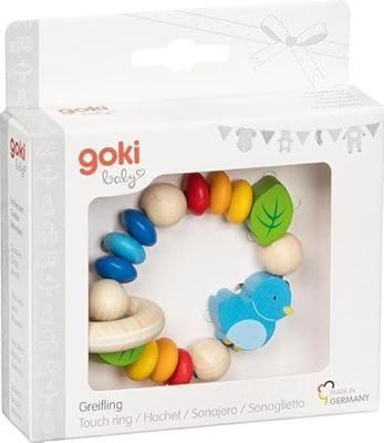 Goki houten grijpring vogel