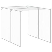 Kippenhok met ren 165x1067x181 cm staal lichtgrijs - thumbnail