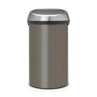 Brabantia touch bin afvalemmer 60 liter platinum / fingerprint proof - thumbnail
