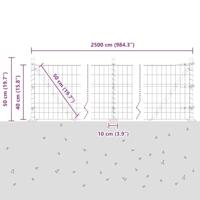 VidaXL Hek met paal groen 0,4 x 25 m staal en pvc - thumbnail