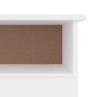 TV-meubel met lades ALTA 100x35x41 cm massief grenenhout wit - thumbnail