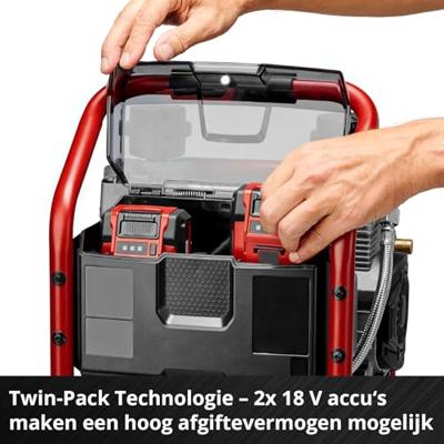 Einhell Professional SILENZZO 36/21 Accucompressor 8 bar 2 cilinders Einhell Professional SILENZZO 36/21 Accucompressor 8 bar 2 cilinders