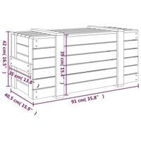 Opbergbox 91x40,5x42 cm massief grenenhout honingbruin - thumbnail