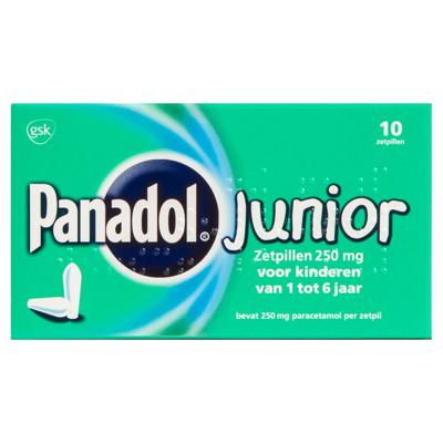 Panadol Junior Zetpillen 250mg 1-6 Jaar
