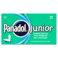Panadol Junior Zetpillen 250mg 1-6 Jaar - thumbnail