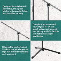 K&M 25400 microfoonstatief met hengel - thumbnail