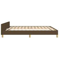 Bedframe zonder matras stof donkerbruin 180x200 cm - thumbnail