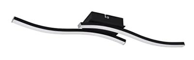 Trio Led plafondlampRoute 2-lichts zwart 4000K - R62472432