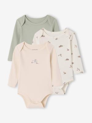 Set van 3 body's baby lange mouwen saliegroen Set van 3 body's baby lange mouwen saliegroen