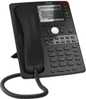 Snom D765 IP-telefoon, SIP bureautelefoon, 12 SIP identiteiten, hoge-resolutie kleurenscherm, 16 LED-functietoetsen, Bluetooth, USB, Gigabit, 2x Gigabit Ethernet, Zwart, 00003917 - thumbnail