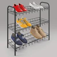 Metaltex shoe schoenenrek 3 etages 64x23x59 cm zwart - thumbnail