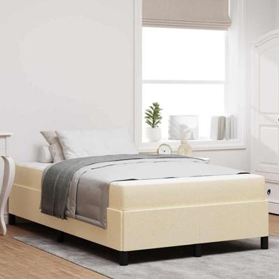 Boxspring bed Crème en Zwart 120 x 190 cm