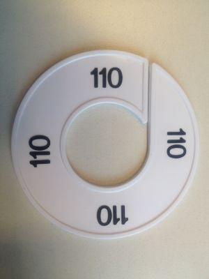 Maatring wit/zwart 110