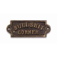 Gietijzeren "bullshit corner" plaquette - thumbnail