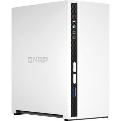 QNAP TS-233 data-opslag-server NAS Tower ARM Cortex-A55 2 GB 0 TB QNAP QTS Wit