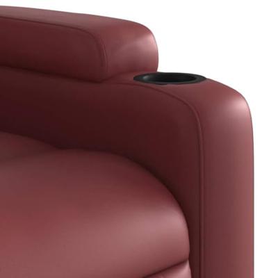 Fauteuil verstelbaar kunstleer wijnrood