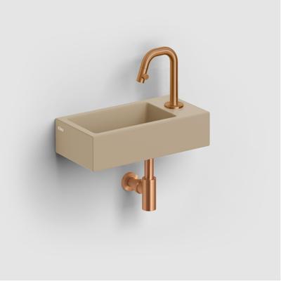 Clou Flush 3 fontein 36x18cm met kraangat rechts mat mosterd keram CL/03.34030 Clou Flush 3 fontein 36x18cm met kraangat rechts mat mosterd keram CL/03.34030