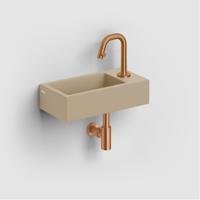 Clou Flush 3 fontein 36x18cm met kraangat rechts mat mosterd keram CL/03.34030 - thumbnail