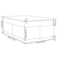 Boxspring met matras stof blauw 120x200 cm - thumbnail