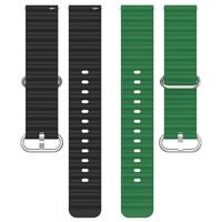 Ocean Style bandje - Groen / zwart - Garmin Vivoactive 6 / Vivoactive 5 / Vivoactive 3 - thumbnail