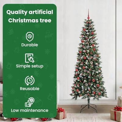 Kunstkerstboom met 300 LED Groen 210 cm PVC en Plastic en Staal