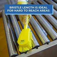 Vikan werkborstel geel korte steel hard - thumbnail