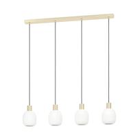 Eglo Gouden eettafel lampManzanares met wit glas - 900306 - thumbnail