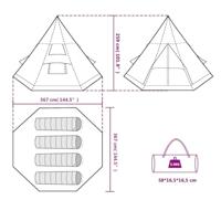 Tipitent 4-persoons waterdicht oranje - thumbnail