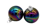 Kerstbal glas d6 cm zwart iris 10st KSD - Ksd - thumbnail