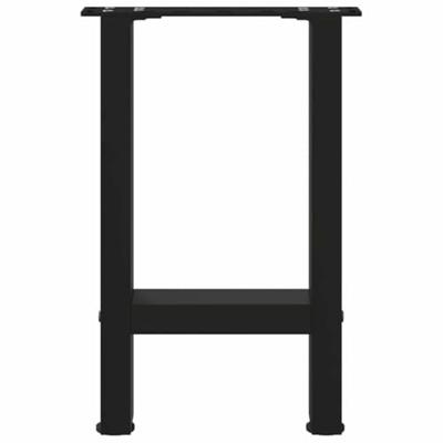 Salontafelpoten 2 st 38x(42-43) cm staal zwart