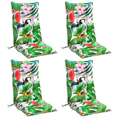 VidaXL Stoelkussens 4 st hoge rug oxford stof meerkleurig