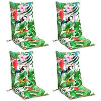 VidaXL Stoelkussens 4 st hoge rug oxford stof meerkleurig - thumbnail