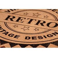 Barkrukken echt leer en canvas 2 st - thumbnail