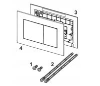 Bedieningsplaat Toilet TECE Now Kunststof Mat Zwart - thumbnail