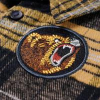 Kindershirt geruit 116 geel en zwart - thumbnail