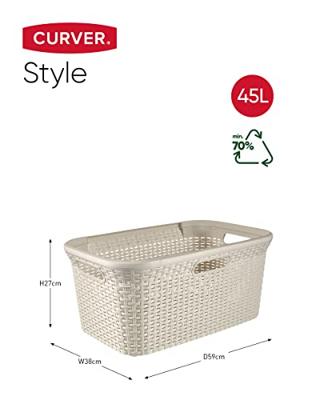 Curver Wasmand Gevlochten 45 Liter Creme