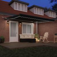 Automatische Intrekbare Luifel met LED Zwart 400x350 cm - thumbnail