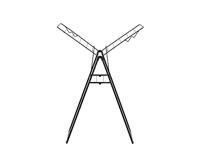 Brabantia hangon droogrek 15 meter matt black - thumbnail