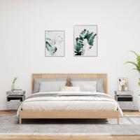 Nachtkastjes met LED-verlichting 2 st 40x39x48,5 cm betongrijs - thumbnail