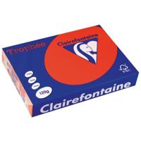 Clairefontaine Trophée Intens, gekleurd papier, A4, 120 g, 250 vel, koraalrood - thumbnail