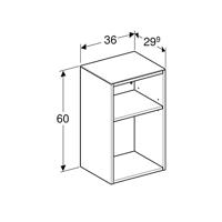 Geberit Smyle Badmeubelkast 36x29,9x60 cm Noten Hickory - thumbnail