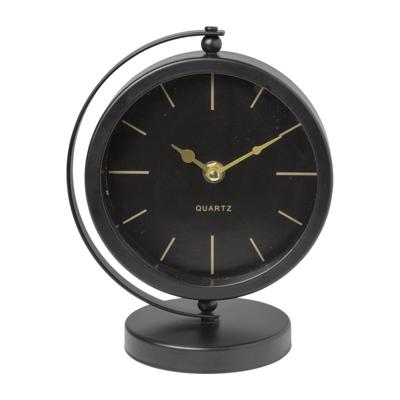 Tafelklok rond - metaal - 16x10.5x20 cm Tafelklok rond - metaal - 16x10.5x20 cm