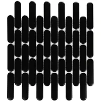 Mozaiek Sevilla Ovalen Vinger Zwart 2,3x9,8 - thumbnail