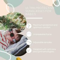 Beaba Babyzonnebril met verstelbare band blauw - thumbnail