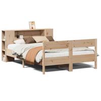 Bed met boekenkast zonder matras massief grenenhout 140x190 cm - thumbnail
