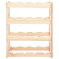 Wijnrek voor 16 flessen grenenhout - thumbnail