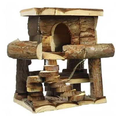 Huisje Trixie Hout 19 × 20 × 19 CM - thumbnail
