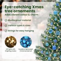 VidaXL Kunstmatige kerstboom sneeuw gevlochten met led licht 150 cm - thumbnail