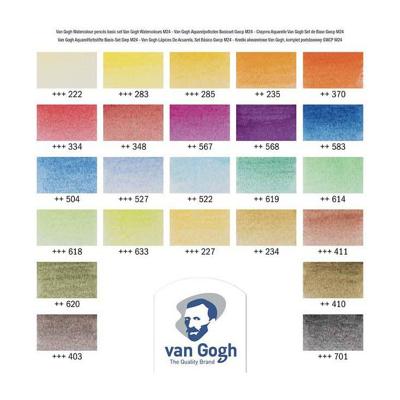 Van Gogh Basisset Aquarelpotloden met 24 Kleuren